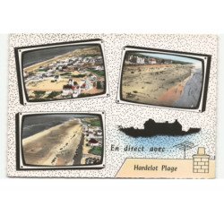 HARDELOT-PLAGE: en direct avec... 3 vues vue aérienne 10X15 - très bon état