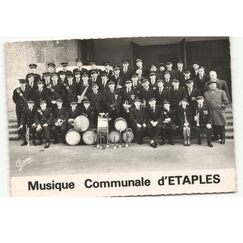 ETAPLES: musique communale d'etaples approuvée et subventionnée 1868 vue aérienne 10X15 - très bon état