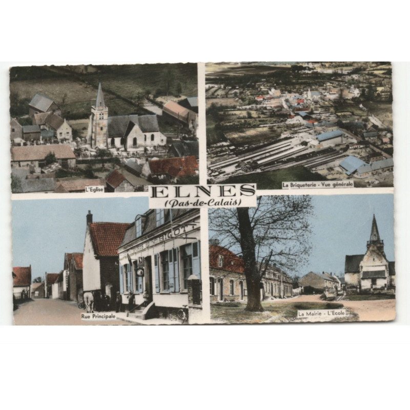 ELNES: 4 vues vue aérienne 10X15 - très bon état