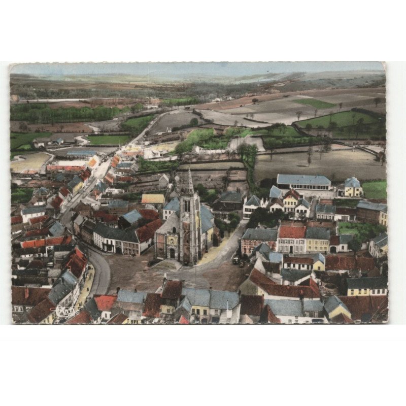 FAUQUEMBERGUES: vue générale vue aérienne 10X15 - très bon état