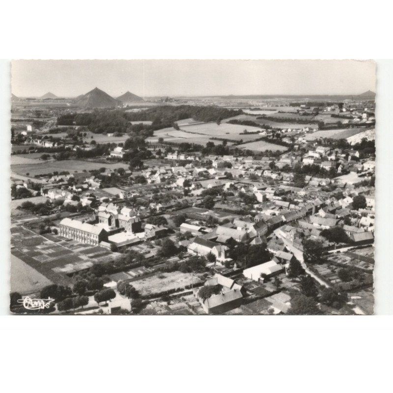 HOUDAIN: vue du quartier des écoles vue aérienne 10X15 - très bon état