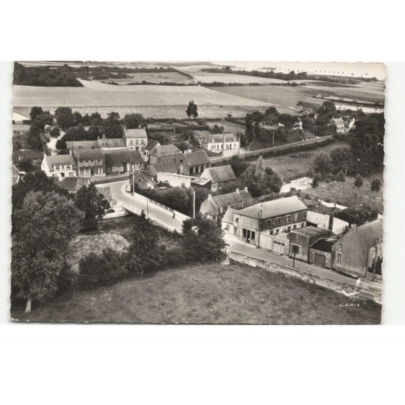 ESQUERDES: le carrefour du nouveau pont vue aérienne 10X15 - très bon état