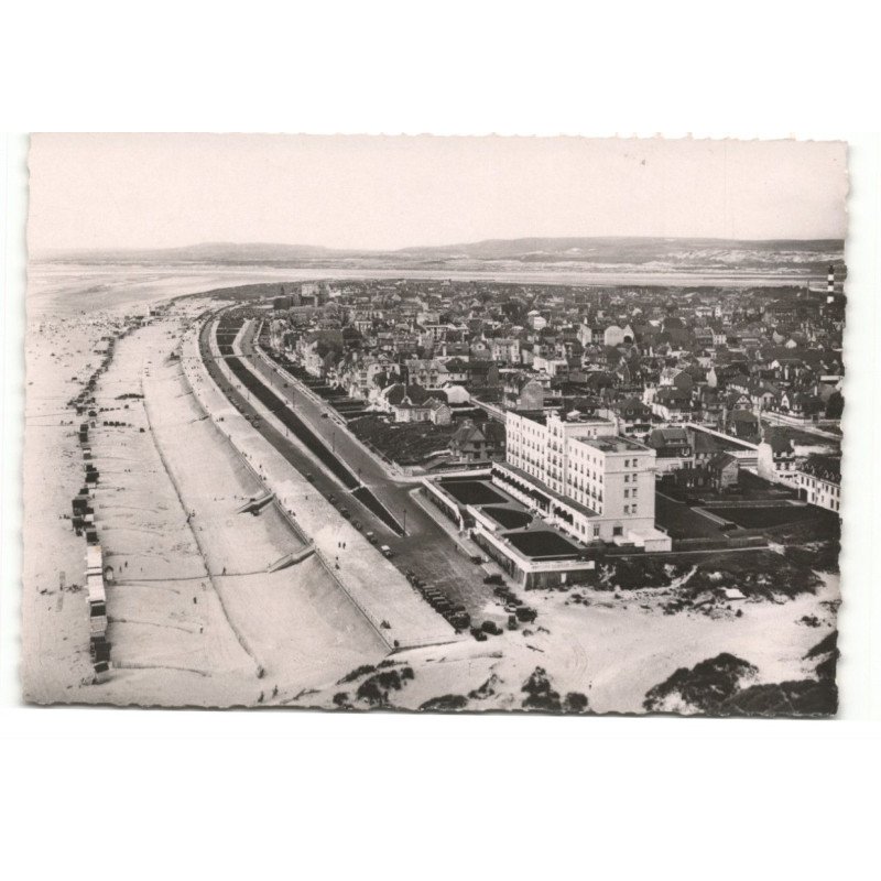 LE TOUQUET: hôtel atlantic, la plage vue aérienne 10X15 - très bon état