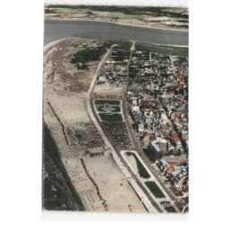 LE TOUQUET: la plage, au fond la canche vue aérienne 10X15 - très bon état