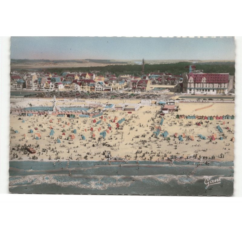 LE TOUQUET-paris-plage: la plage et la piscine marine vue aérienne 10X15 - très bon état