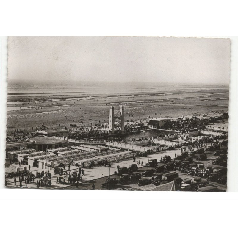 LE TOUQUET-PARIS-PLAGE: la digue promenade et la nouvelle piscine vue aérienne 10X15 - très bon état