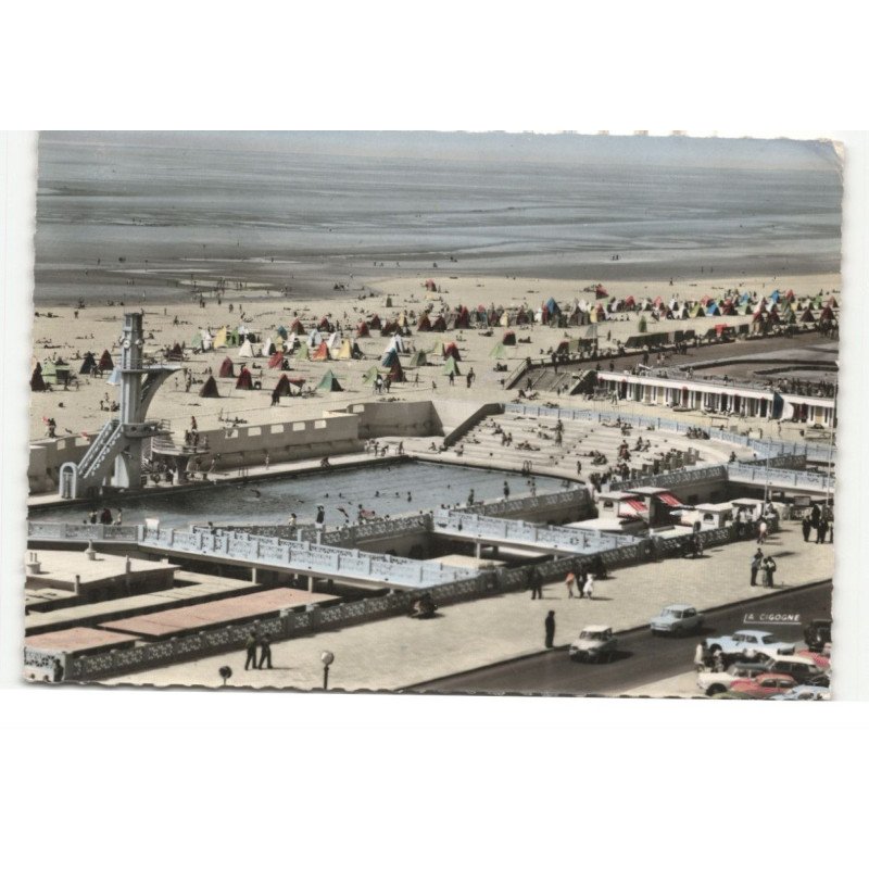 LE TOUQUET-paris-plage: la piscine marine et la plage vue aérienne 10X15 - très bon état