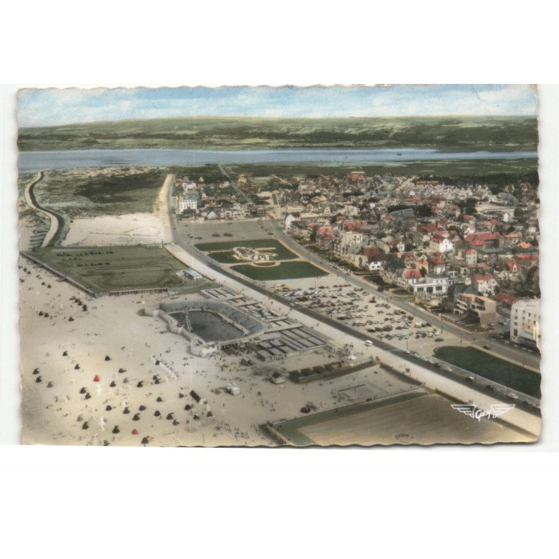 LE TOUQUET-PARIS-PLAGE: la piscine et vue générale vue aérienne 10X15 - très bon état