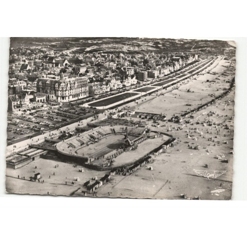 LE TOUQUETparis-plage: piscine, vue générale de la plage vue aérienne 10X15 - très bon état