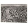 LE TOUQUET-PARIS-PLAGE: au fond, la baie de la canche vue aérienne 10X15 - très bon état