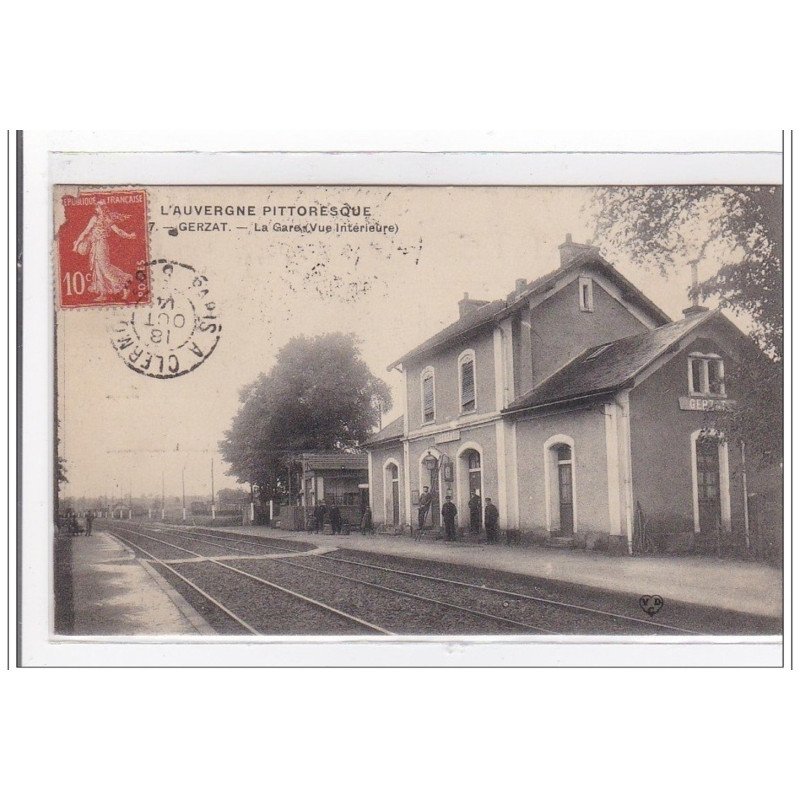 GERZAT : la gare vue intérieure - tres bon etat