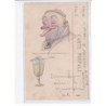 alcool, absinthe, carte dessinée - très bon état