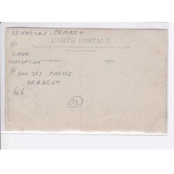 LEVALLOIS-PERRET: crue inondation, rue des frères herbert - très bon état