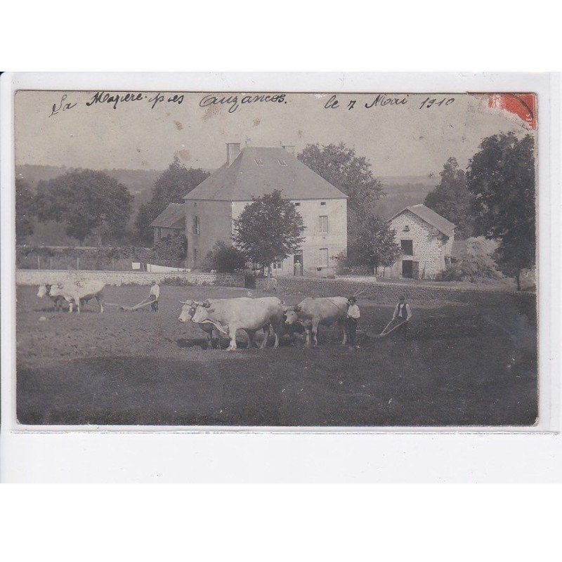 MAZIERE aux BONS-HOMMES: près auzanges, labour agriculture - état