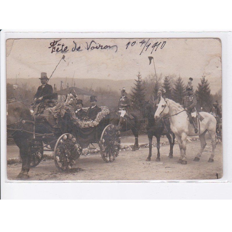 VOIRON: fête de voiron, attelage fleuri, chevaux - très bon état
