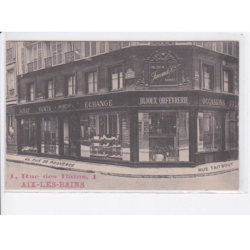 PARIS: 75009, bijoux orfevrerie Jacomets, 45 rue de provence - très bon état