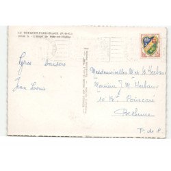 LE TOUQUET-PARIS-PLAGE: l'hôtel de ville et l'église vue aérienne 10X15 - très bon état