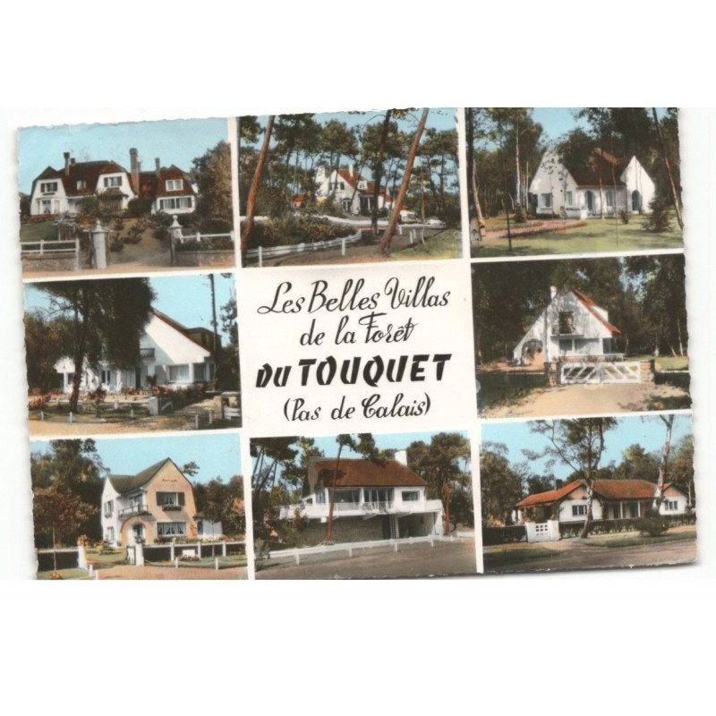 LE TOUQUET: les belles villas de la forêt vue aérienne 10X15 - très bon état