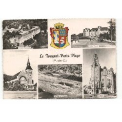 LE TOUQUET-PARIS-PLAGE: 5 vues vue aérienne 10X15 - très bon état