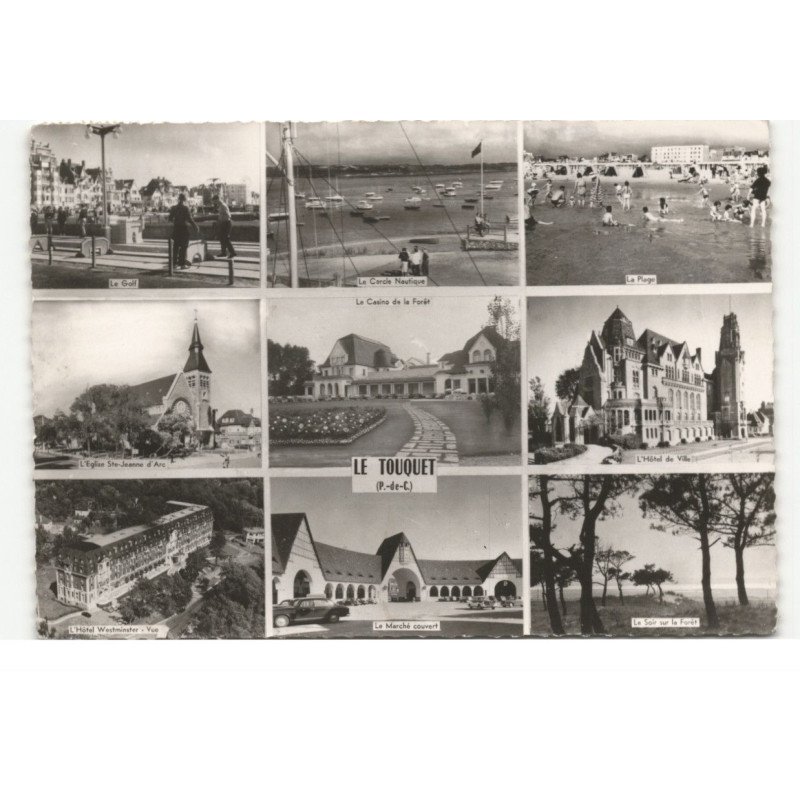 LE TOUQUET: 8 vues aérienne 10X15 - très bon état