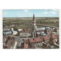 SAINT-VENANT: l'église, la poste vue aérienne 10X15 - très bon état