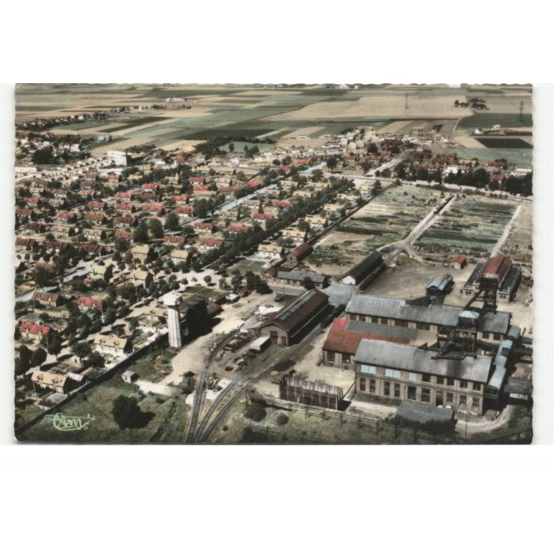 SAINS-en-GOHELLE: fosse 10 vue aérienne 10X15 - très bon état