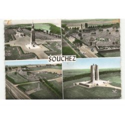 SOUCHEZ: cimetière anglais, monument du général barbot vue aérienne 10X15 - très bon état