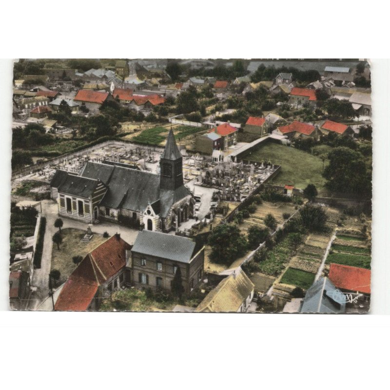 WALLINCOURT: l'église vue aérienne 10X15 - très bon état