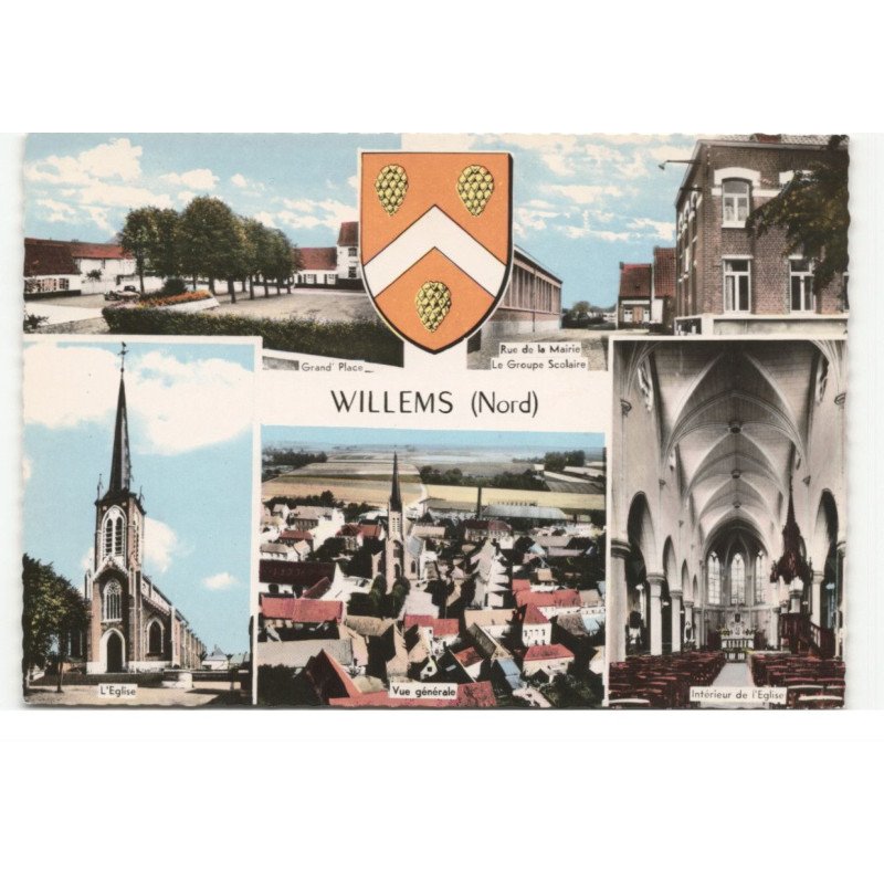 WILLEMS: 5 vues vue aérienne 10X15 - très bon état