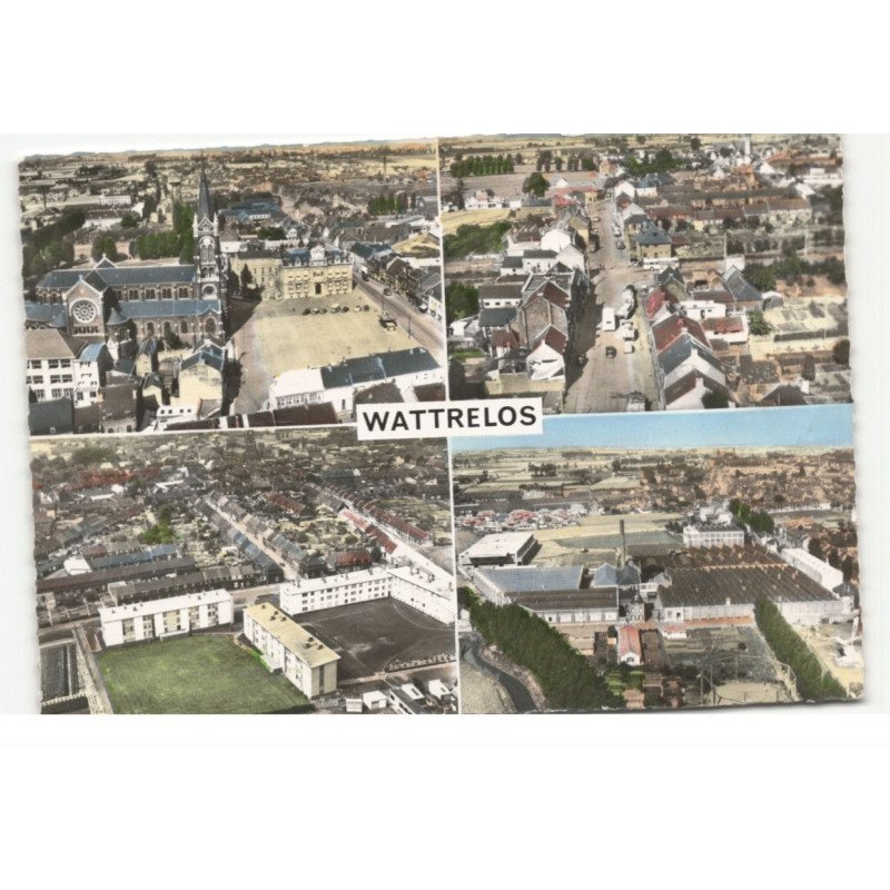 WATTRELOS: 4 vues vue aérienne 10X15 - état
