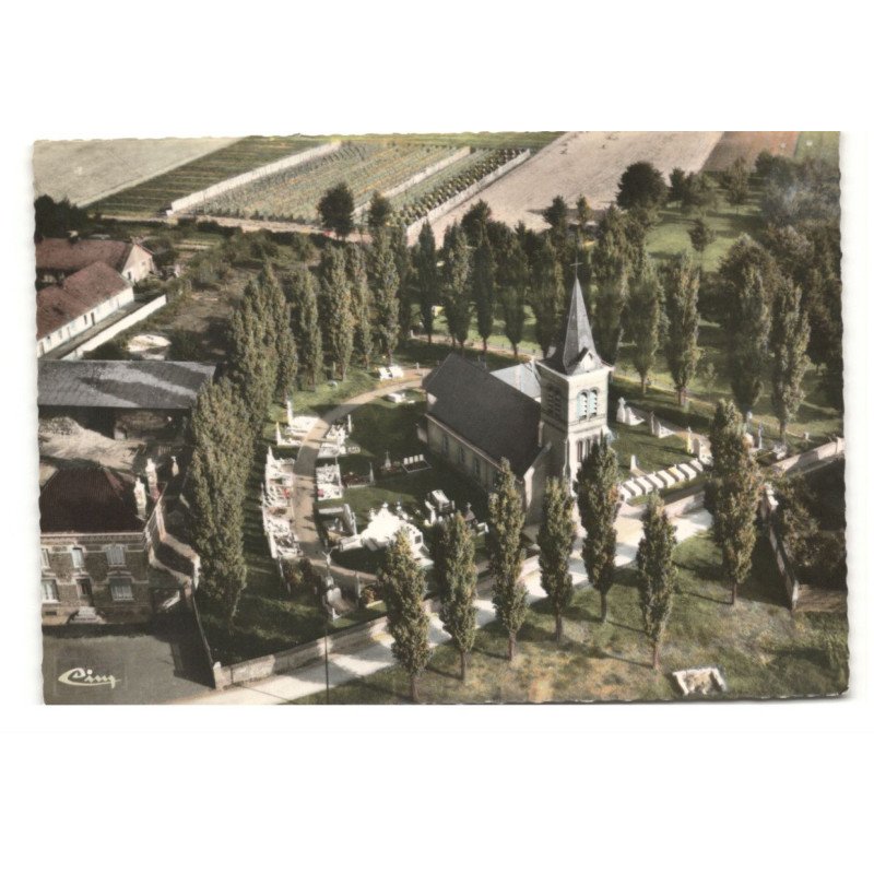 WICRES: l'église vue aérienne 10X15 - très bon état