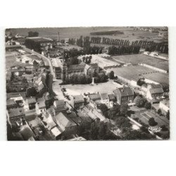 WERVICQ-SUD: place de l'église vue aérienne 10X15 - très bon état