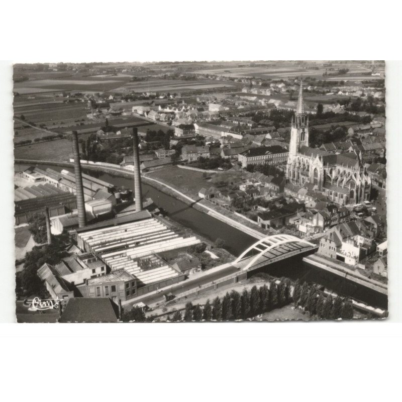 WERVICQ-SUD: la lys vue aérienne 10X15 - très bon état