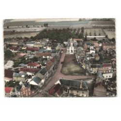 WAVRIN: place de la république, hôtel de ville vue aérienne 10X15 - très bon état