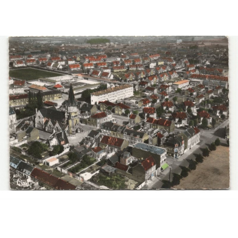 WATTRELOS: église sainte-thérèse vue aérienne 10X15 - très bon état