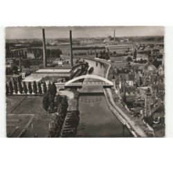 WERVICQ-SUD: la lys et le pont-frontière vue aérienne 10X15 - très bon état