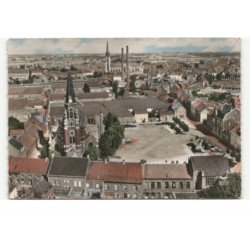 WERVICQ-SUD: la place de la liberté vue aérienne 10X15 - très bon état