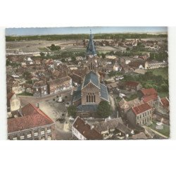 WAVRIN: l'église saint-martin vue aérienne 10X15 - très bon état