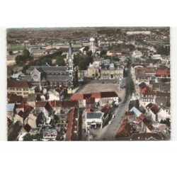 WATTRELOS: place de l'église vue aérienne 10X15 - très bon état