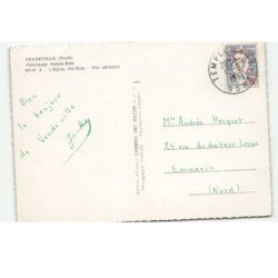 VENDEVILLE: pèlerinage sainte-rita, l'église vue aérienne 10X15 - très bon état