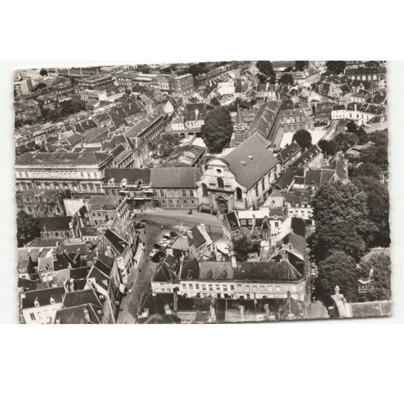 VALENCIENNES: les académies et église saint-nicolas vue aérienne 10X15 - très bon état