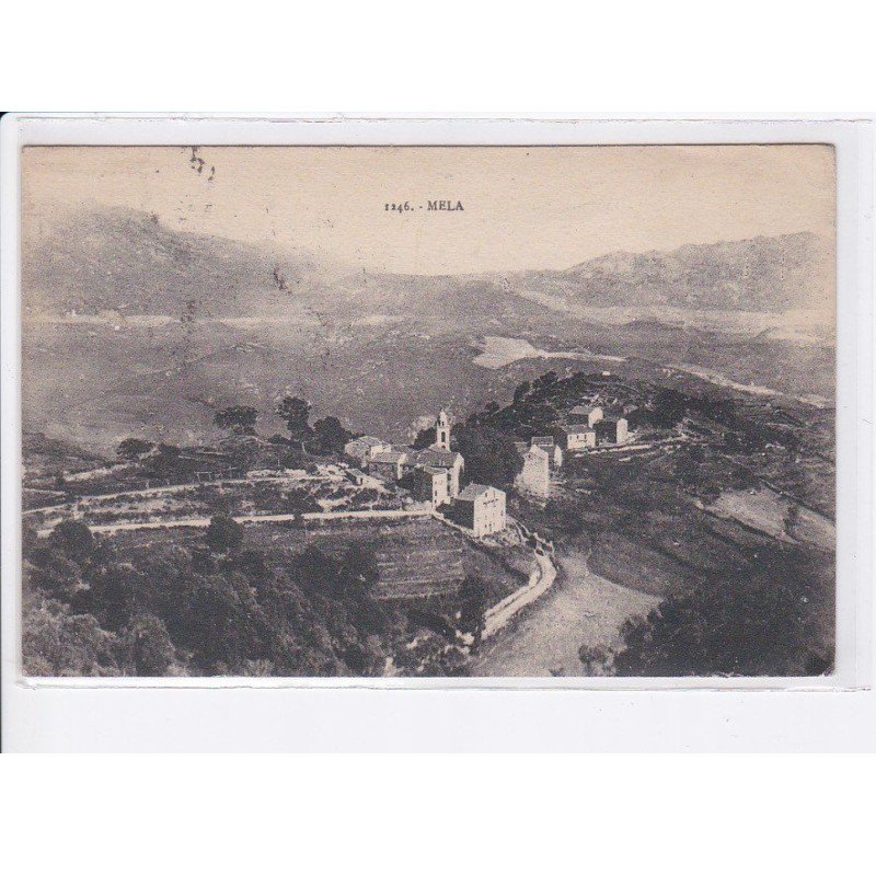 MELA: cachet militaire, gouvernement militaire de la corse, direction du génie d'ajaccio, mela - très bon état