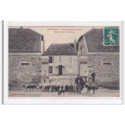 COURPALAY : ferme de champrenard depart pour les champs - tres bon etat