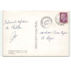 CHATILLON-sur-SEINE: avenue de la gare vue aérienne 10X15 - très bon état