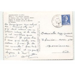 CHATEAUNEUF: vue générale, chateau manoir philippe pot XVe siecle vue aérienne 10X15 - très bon état