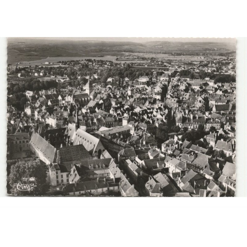 BEAUNE: l'hôtel-dieu et la ville de beaune vue aérienne 10X15 - très bon état