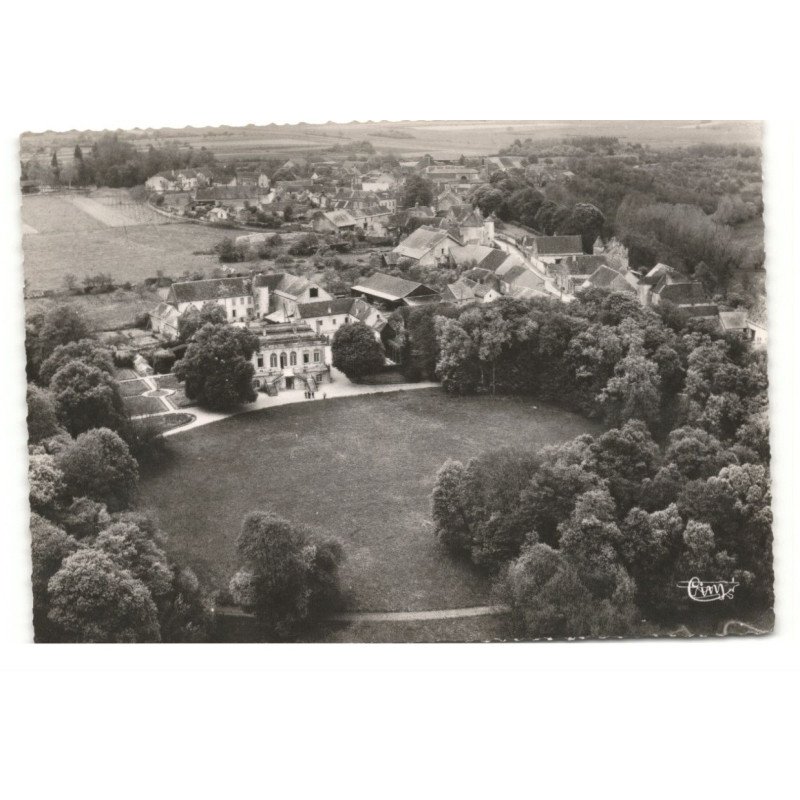BEAUMONT-sur-VINGEANNE: le château, côté parc vue aérienne 10X15 - très bon état