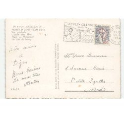 MOREY-SAINT-DENIS: souvenir, école des filles place du monument coin du bourg vue aérienne 10X15 - très bon état