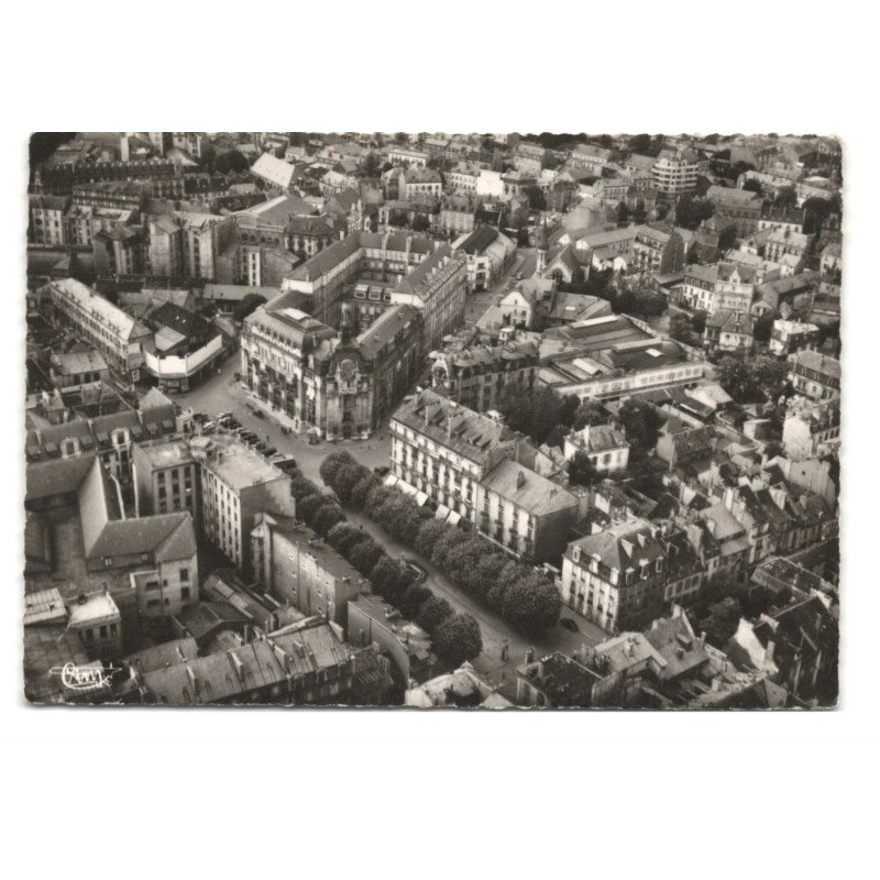 DIJON: place grangier et la poste vue aérienne 10X15 - très bon état