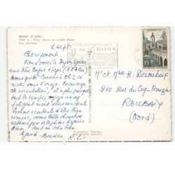 DIJON: place darcy et jardin darcy vue aérienne 10X15 - très bon état